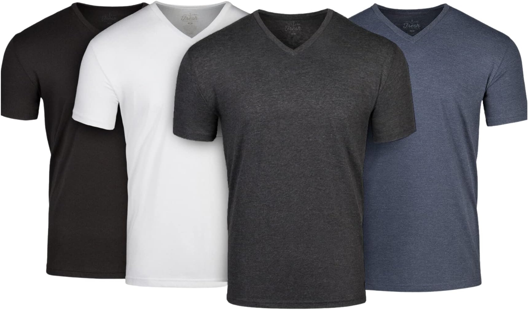 Men's T-Shirts V Neck Premium Basic Short Sleeve Tees - Fitted Style, Ultra Soft, Tag-Free Comfort