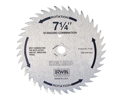 Miniatura 4 de Irwin clásico serie Acero con cuerda Hoja de sierra circular, 7 14 Pulgadas, 60T, .087-pulgadas Kerf (11240)