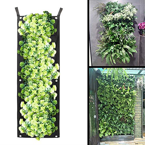 CuiGuoPing 7 - Macetero vertical para colgar macetas, fieltro, 30 x 100 cm