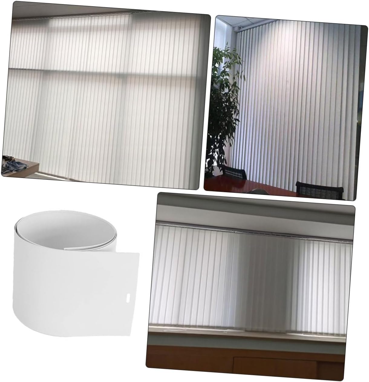 Levemolo 3pcs Vertical Blind Repair Slats White Blind Slats Replacement for Kit