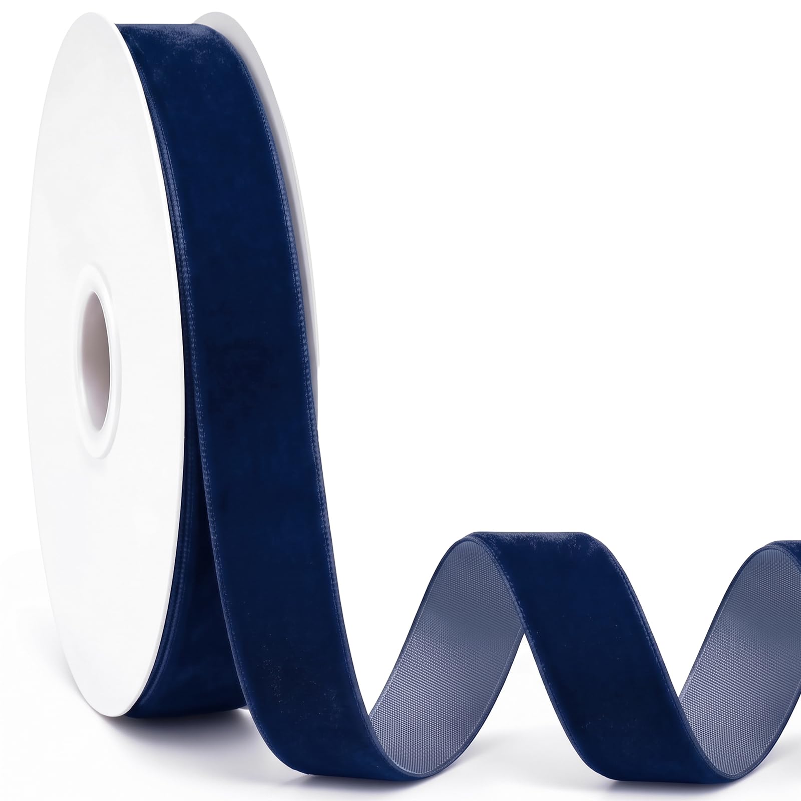 jijAcraft Navy Blue Velvet Ribbon: 25mmx22m Velvet Ribbon for Gift Wrapping