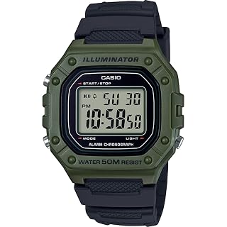 Casio Série W218H Digital — 50m WR, Cronógrafo e Contagem Regressiva