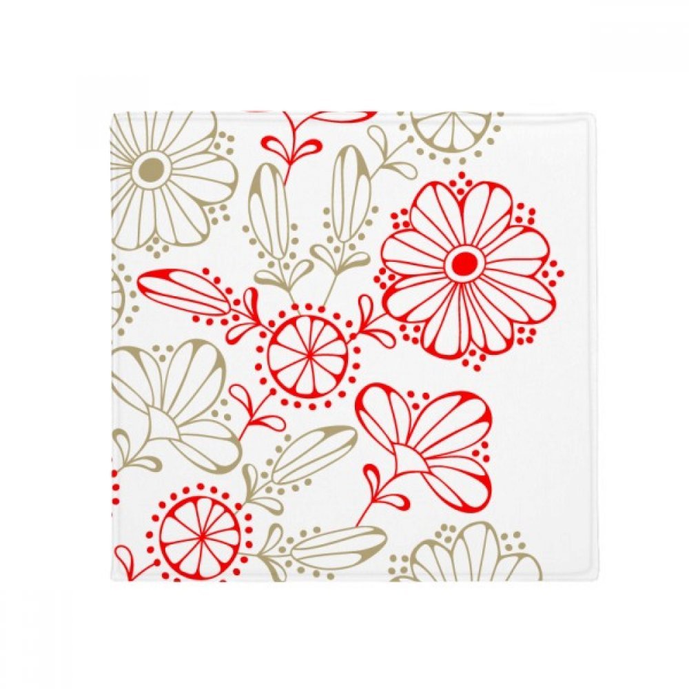 Tapis de sol anti-slip 80cm pour cuisine avec motif fleurs fraiches rouge herbe decorative