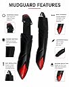 Bicycle Mudguard Plastic Fender Set - Front & Rear with Red Caps & Mounting Bracket | Universal Fit | 26 Inch | EXCEL (Grozo Model) gallery image