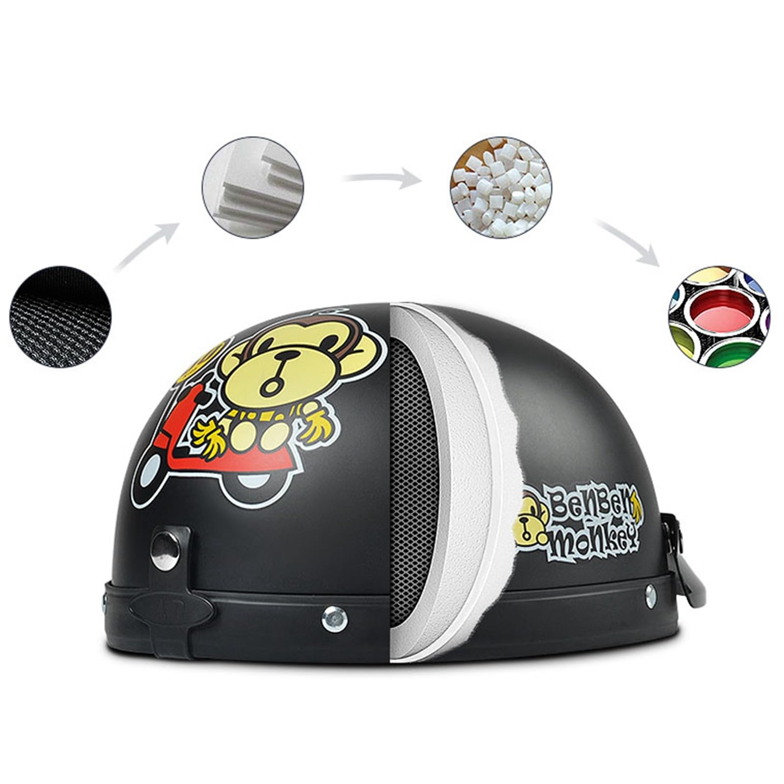 え〜じ　ハーレー　ヘルメット ハーレーダビッドソン純正ヘルメット HELMET-3/4 JIS GLS BLK