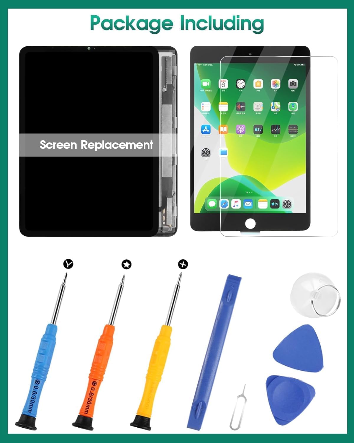 for iPad Pro 11 Replacement Screen for iPad Pro 11 3rd Gen LCD Digitizer for iPad Pro 11 4th 2022 Touch Screen 2021 A2301 A2435 Display Replacement Assembly Repair Kits 11" (Black)