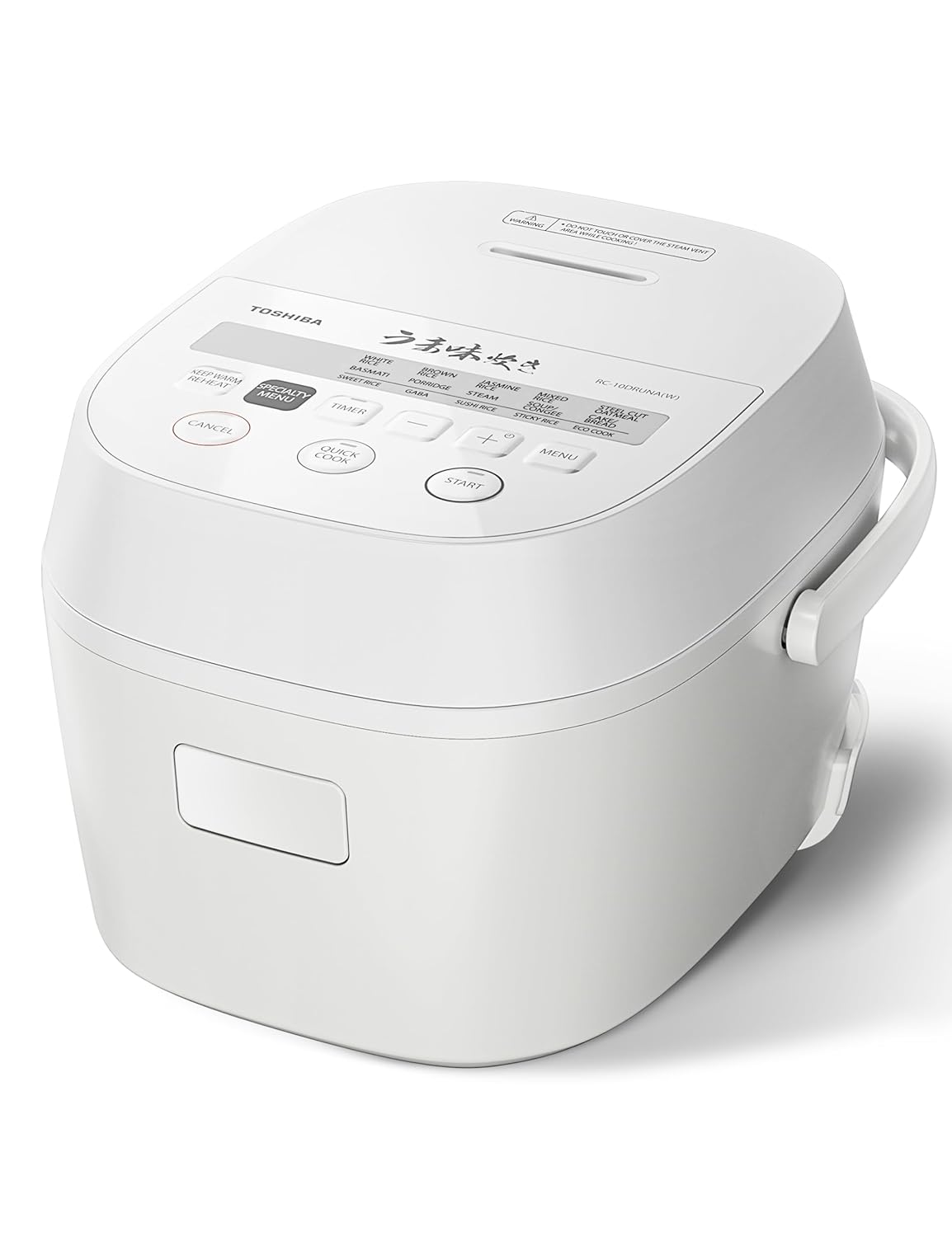 TOSHIBA OriginTaste Rice Cooker 5 5-Cup Uncooked Fuzzy Logic 15-in-1 Functions Digital Display Delay Timer Keep Warm Nonstick
