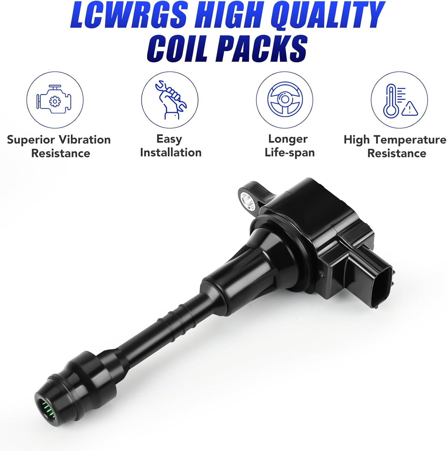 Set of 4 Ignition Coil Pack and Spark Plugs Fits for Nissan Sentra 1.8 L4 2002 2003 2004 2005 2006 1.8L Replaces UF351 C1397