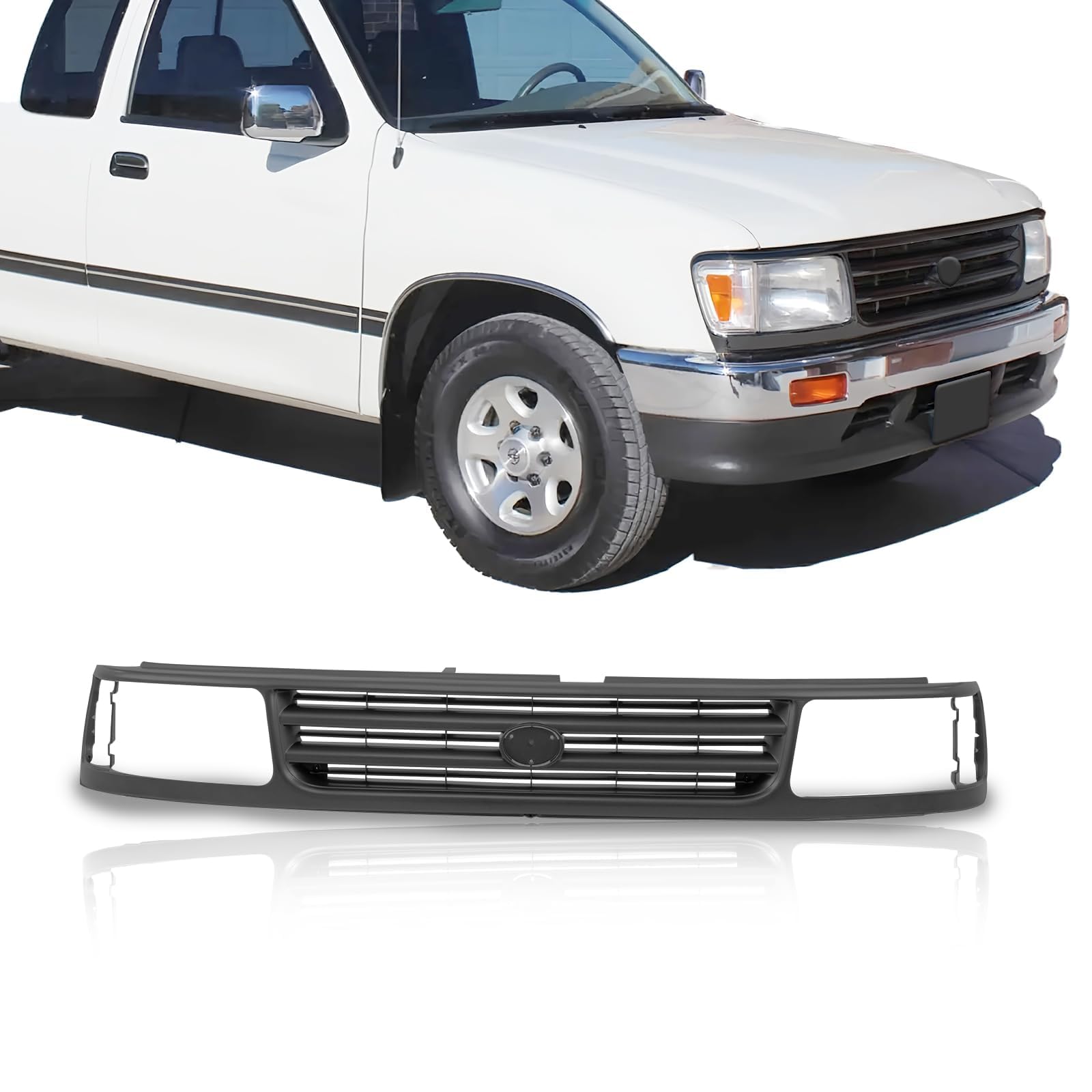ハイラックス　T100 グリル Amazon.com: CarPartsDepot Dark Gray Grille with Headlight Holes