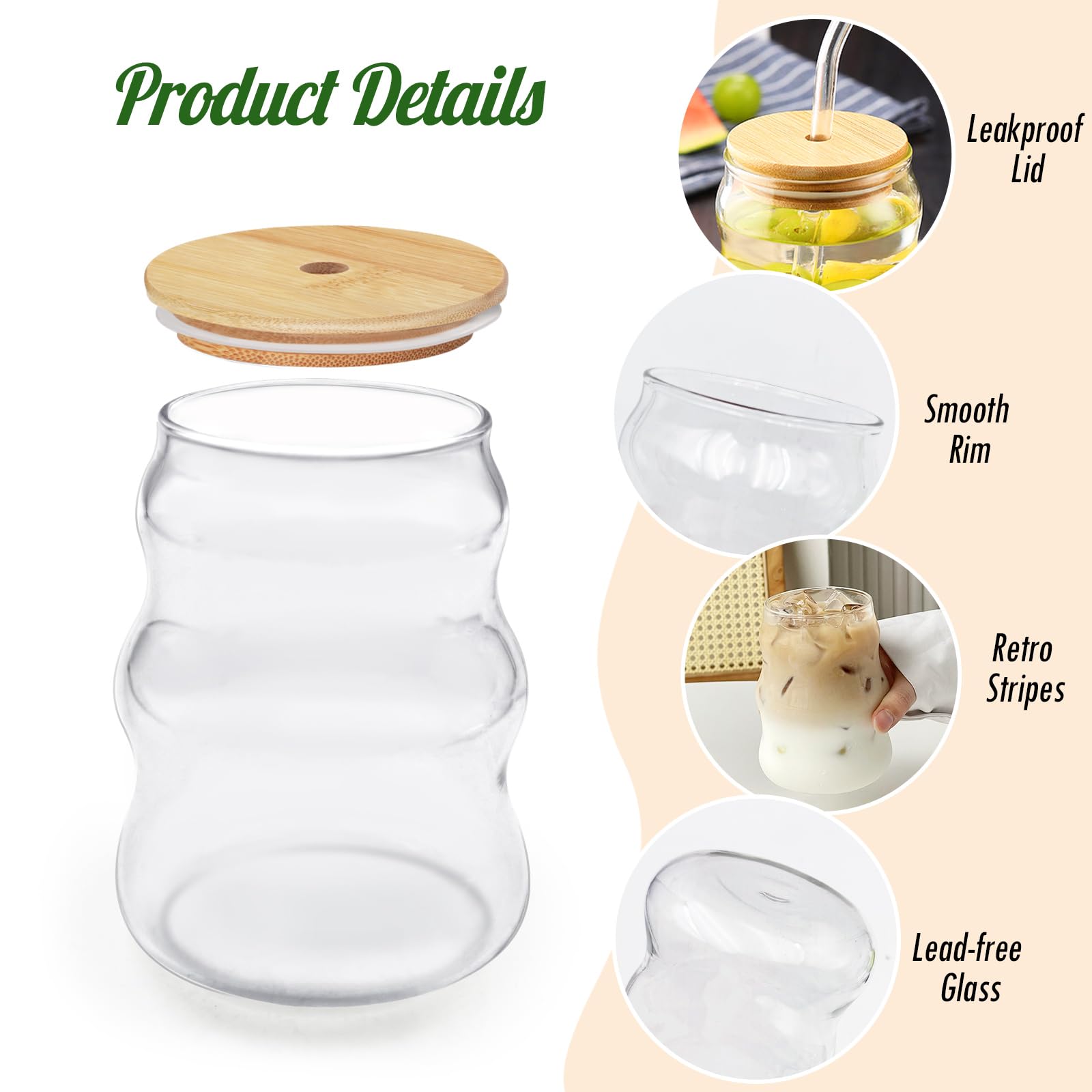 Set di 4 bicchieri da 10OZ con cannuccia integrata per bambini, impilabili, in plastica senza BPA, tazze per bere, per latte  15
