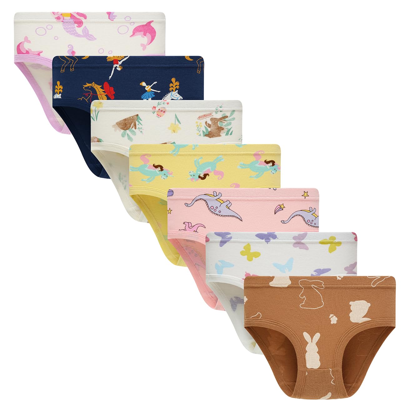 benetia Girls' Underwear Soft Cotton 6-8 Pack