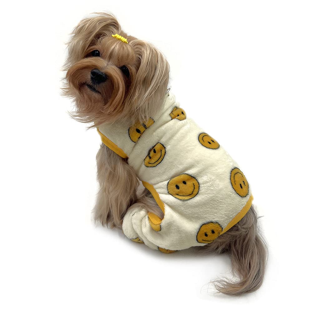 Pyjama en peluche pour chien contre le froid vêtement doux chiot sans manches