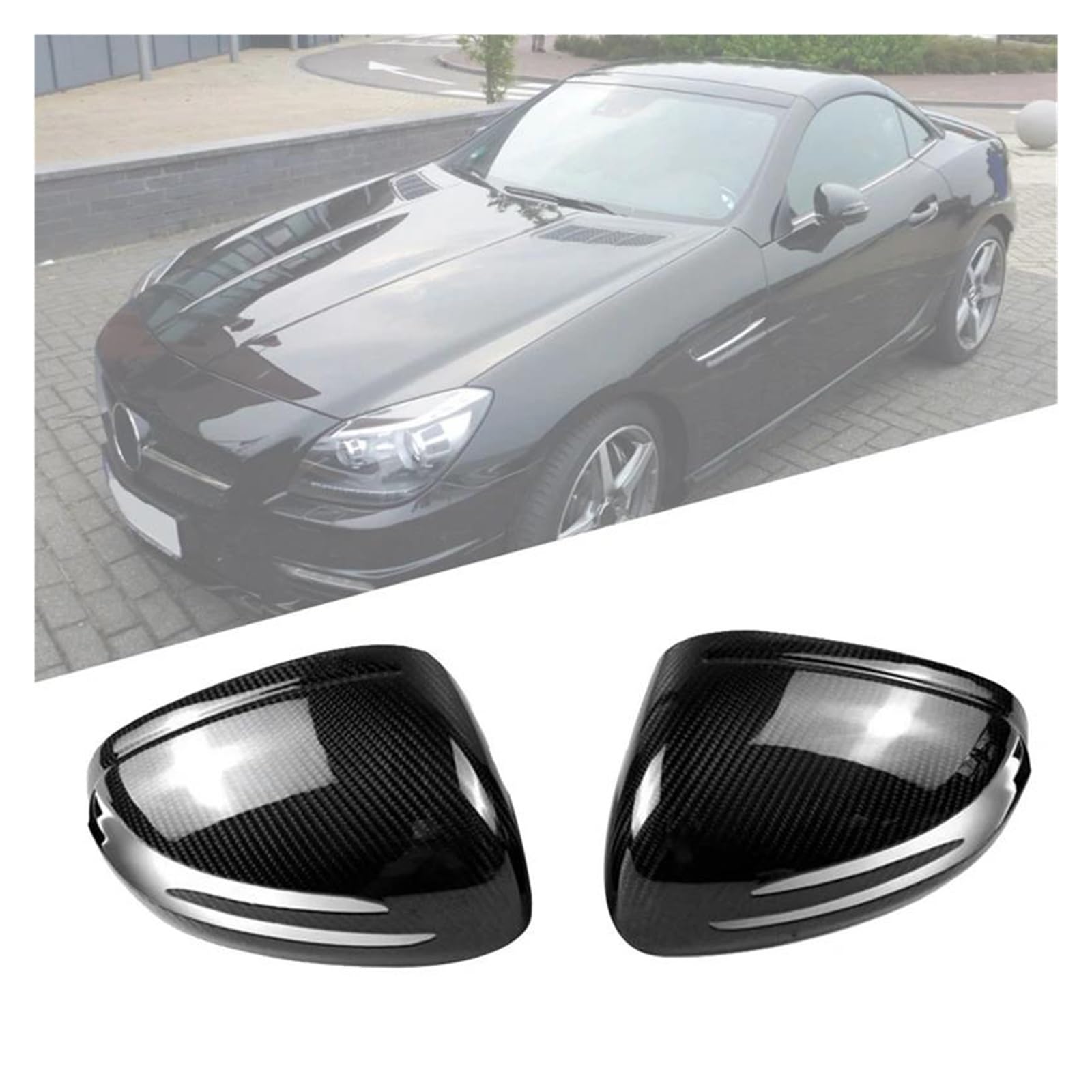 高品質♪ 淵までしっかり♪ メルセデス ベンツ リアル ドライ カーボン ドアミラー カバー R172 SLK200 SLK350 SLK55 SLKクラス 高品質♪ 淵までしっかり♪ ベンツ カーボン ドアミラー カバー Ｗ212