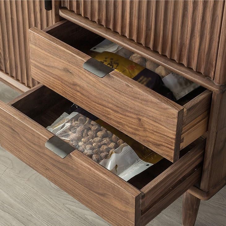 Cabinet for Dishes 105x40x100cm Black Walnut Wood Dining Room Kitchen Side Cabinet Home Large Capacity Entrance Living Storage Corridor Furniture