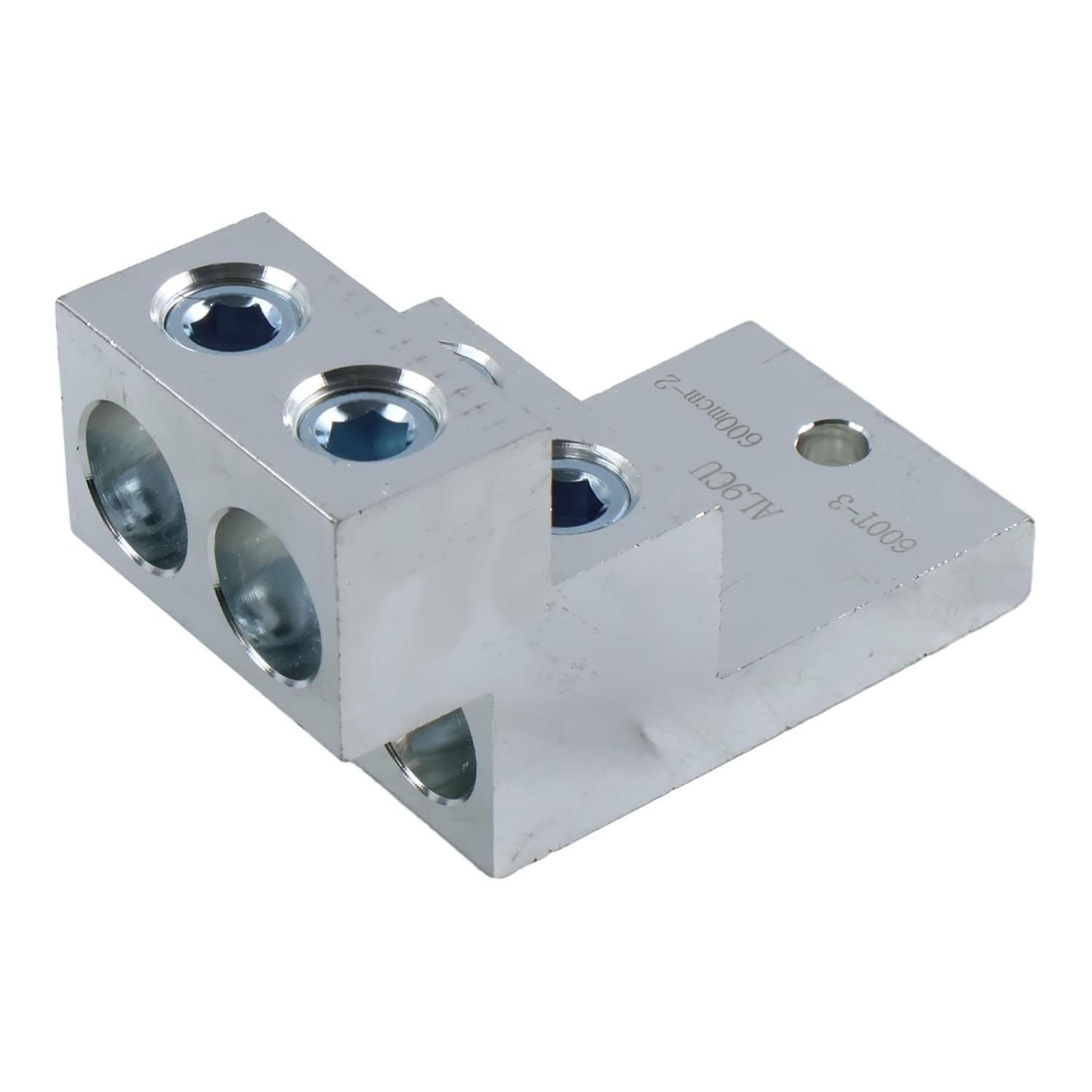 JEENDA Mechanical Stacked Lug 600T-3, Dual Rated 600 MCM-2, 13/32 inch Mount, 2.469 x 2.875 x 4.906 inches