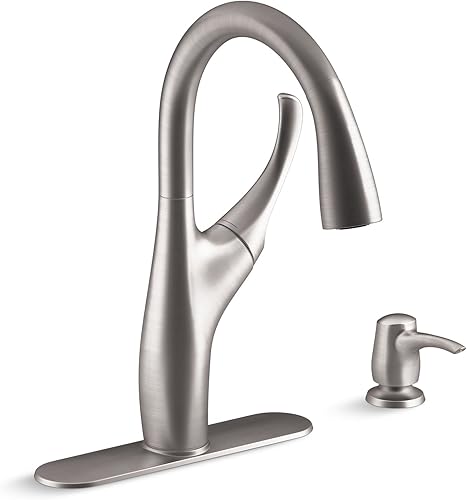Kohler K-R72511-SD-VS Mazz - Grifo para fregadero de cocina, sin tamaño, acero inoxidable vibrante
