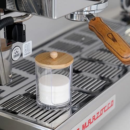 Miniatura 7 de watchget Soporte de filtro de papel expreso, contenedor de almacenamiento de filtro de café con tapa, dispensador de filtro de café acrílico