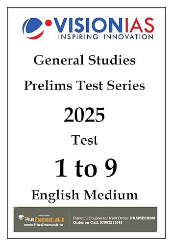 Vision IAS UPSC prelims test series 2025 | Test 1 To 9 With Solutions | English Medium | Photocopy B&amp;W