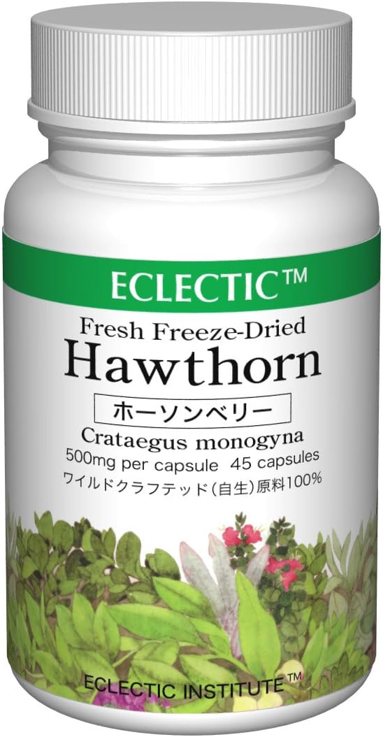 エクレクティック ホーソンベリー (セイヨウサンザシ) 500mg×45カプセル e381