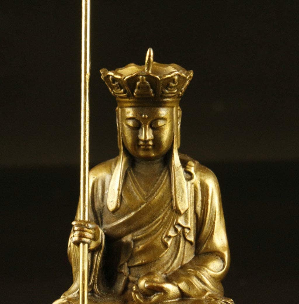 Amazon｜極小仏像 地蔵菩薩座像 銅製（古色）仏像 坐禅 骨董複製品