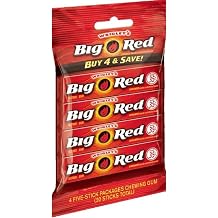 Big Red Cinnamon Chewing Gum 4 x 5 Stick Pack
