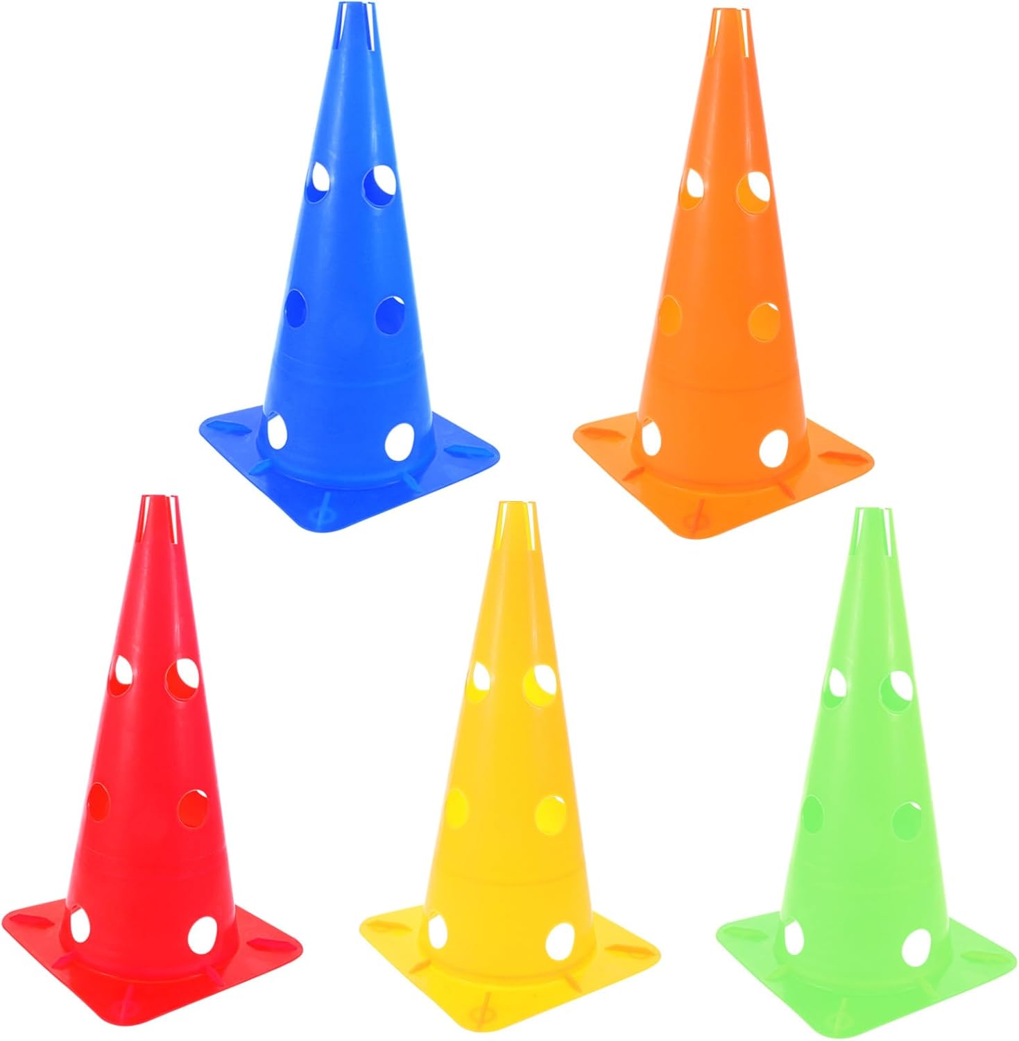 5Pcs Bright Colored Training Soccer Cones PE Agility Markers for Football Basketball Speed Drills Sports Equipment for Youth Practice