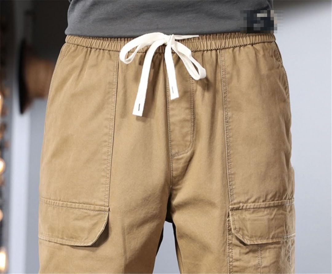 Vogrtcc Pantalones Cargo para Hombre Pantalones Tácticos Informales Sueltos con Cintura Elástica
