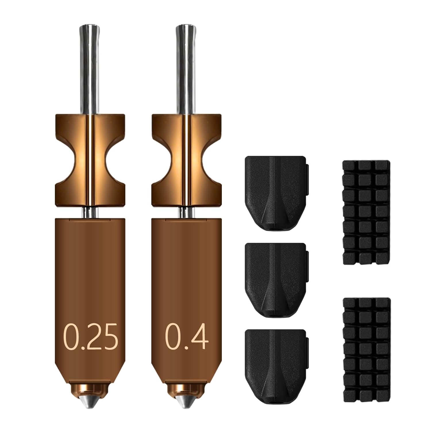 2.0 Version 0.25MM 0.4MM Original AD5X Nozzle Kit for Flashforge Adventurer 5X 3D Printer Hotend Integrated Heating Block Component with 3 Silicone Socks and 2 Nozzle Wipers, Adventurer 5X Accesseries