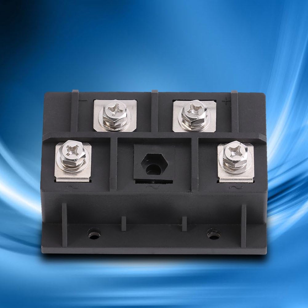 Hilitand 1pc Bridge Rectifier, 200A 1600V High Power Single Phase Diode Rectifier Bridge Module 4 Terminals 95 x 75 x 40mm