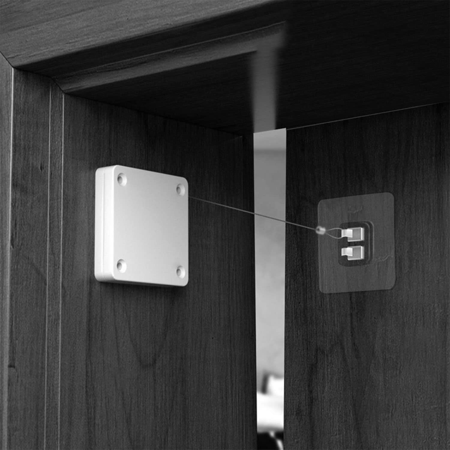 Chiudiporta Automatico Senza Foratura - 3 Pezzi Con Cordoncino Per Porte Scorrevoli E Interne (500g, 800g, 1000g) - Foto 6