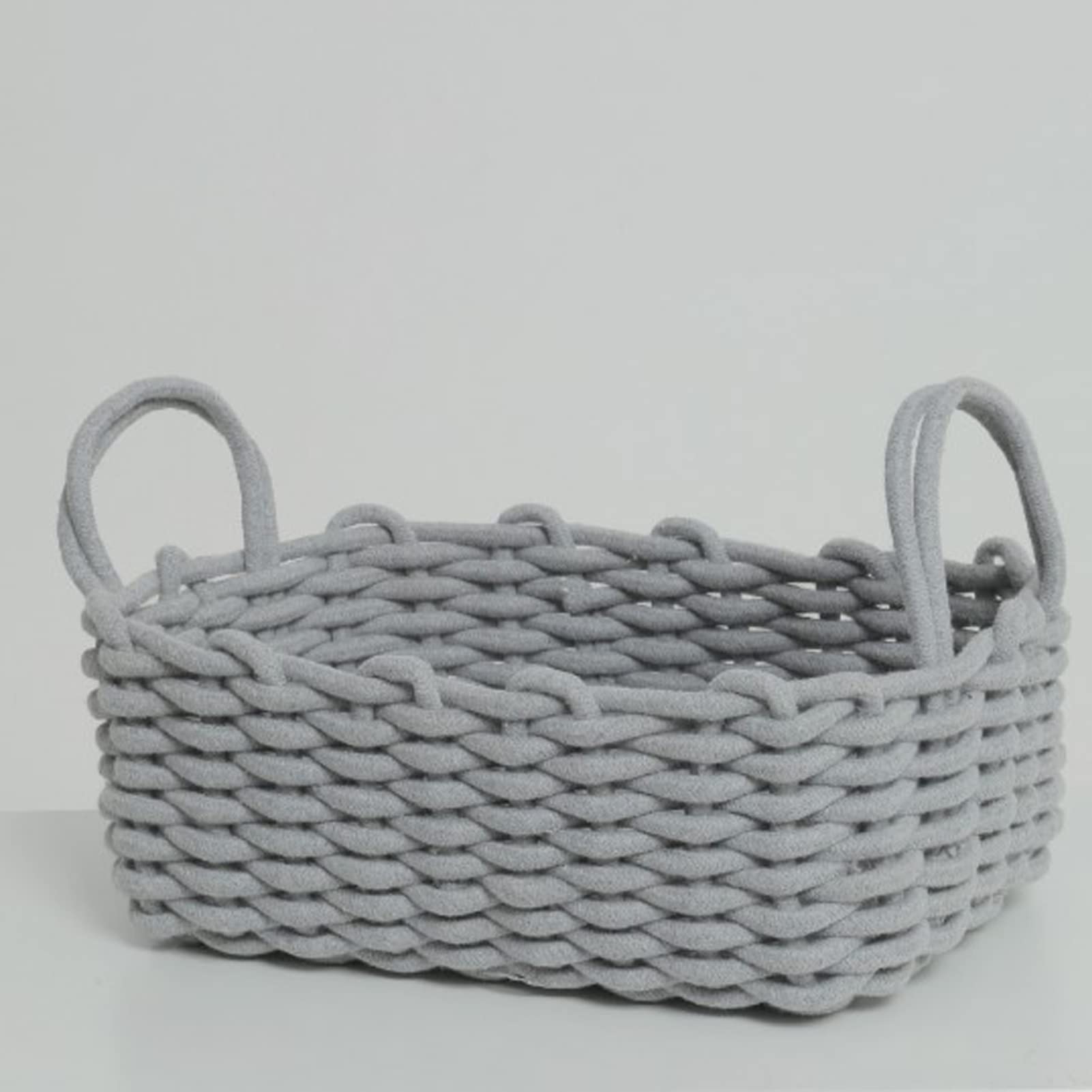 Cesto Portaoggetti in Corda di Cotone, Organizer da Scrivania Lavorato a Mano con Materiale Morbido per Giocattoli e Snack per Bambini (36x25x15 cm/14,2x9,8x5,9 pollici)