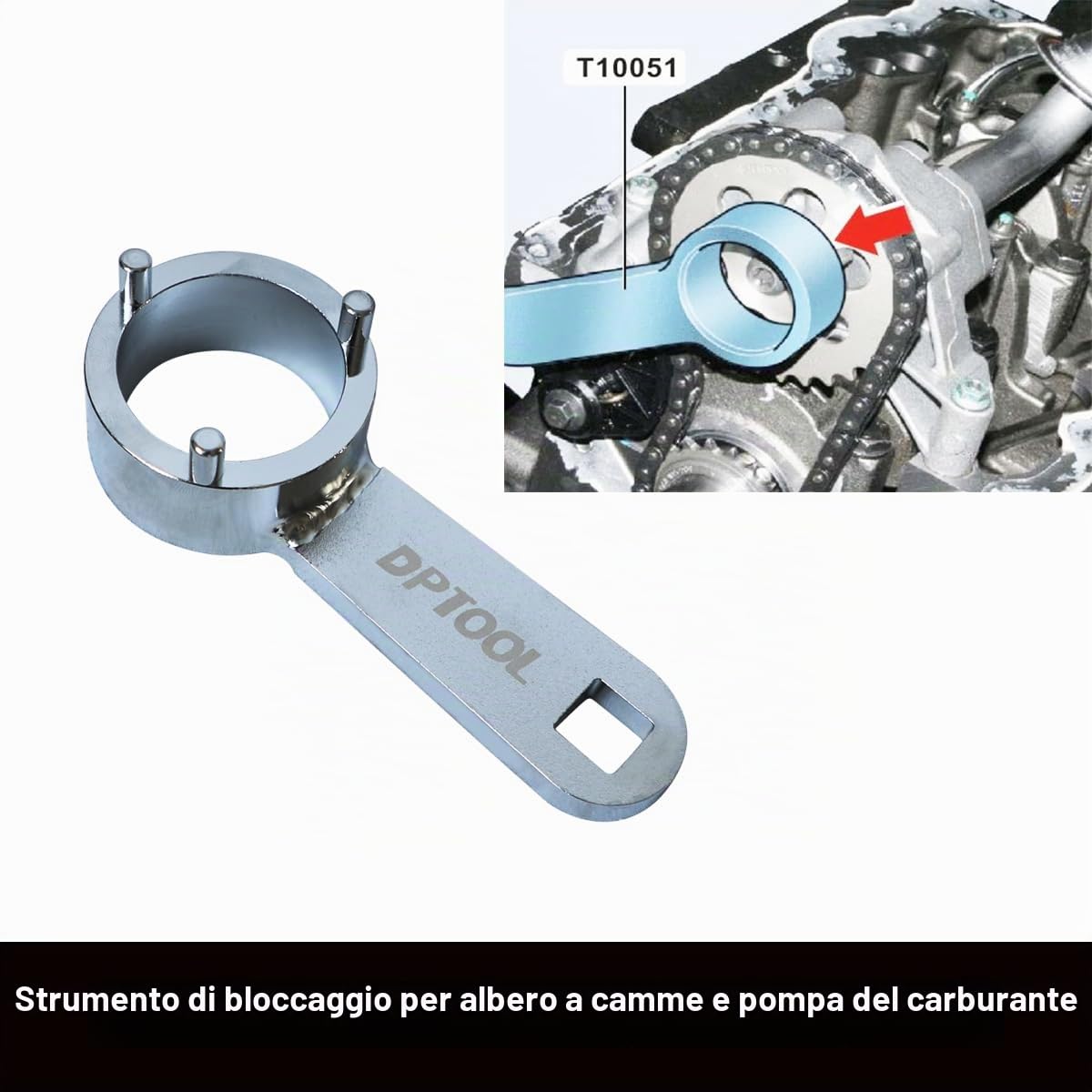 DPTOOL Attrezzo di Regolazione del Motore, Strumento Cinghia dentata Albero a camme per VW Audi Seat Skoda 1.4 1.6 2.0 TDI Common Rail Diesel Motore sostituire T10265 T10060A 3359 T10051 T10490 T10264