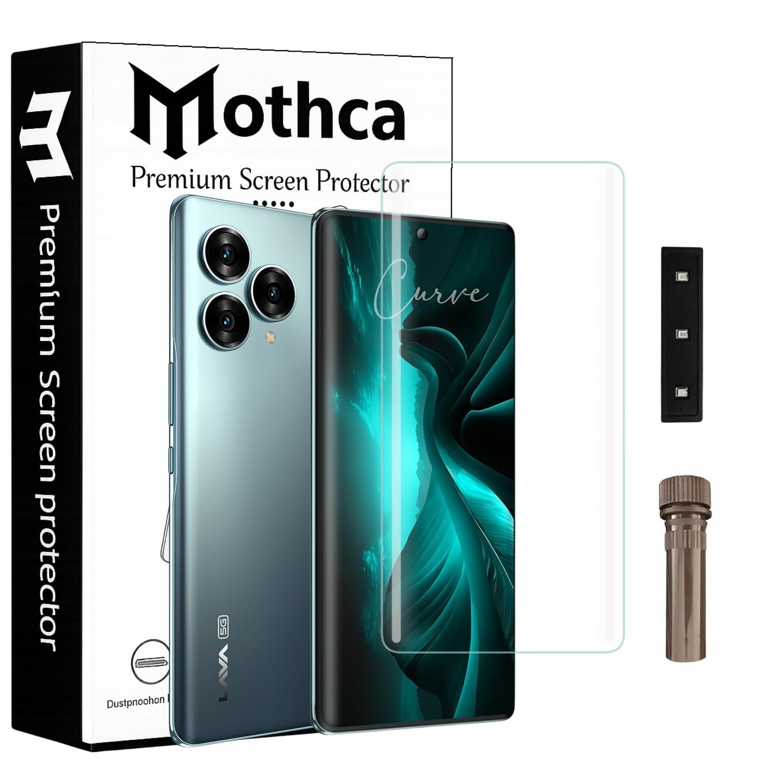 Mothca Premium Curved UV Tempered Glass Screen Protector for Realme GT 6 / GT 6T | HD Clear | Full Screen Coverage (Pack of 1) — Amazon image 8