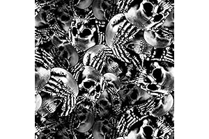 Hydrographic Film Skulls act See no here no do no Evil Hydro dip Dipping