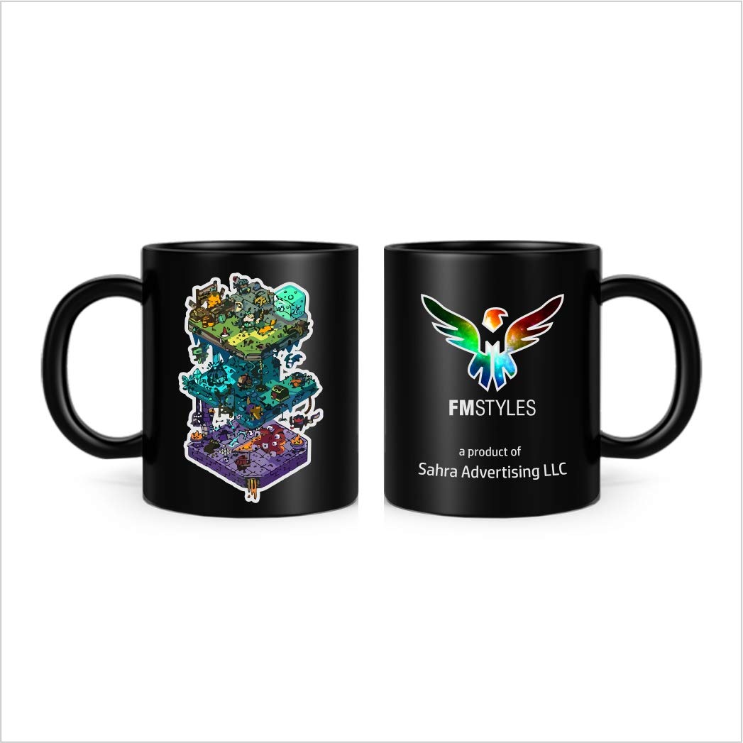 FMstyles Dungeons and Isometric Dragons Mug, Black, FMS483