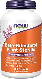 NOW Supplements, Beta-Sitosterol Plant Sterols with CardioAid®-S Plant Sterol Esters and Added Fish Oil, 180 Softgels