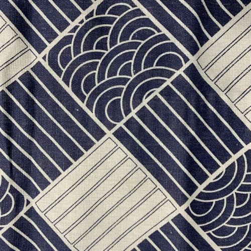 Image of Canvas Pencil Wrap Case, 72 Holes Colored Pencil Roll Holder Storage Pouch for Office (72 Holes, Blue-White)