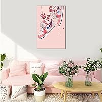Vista 2 de Hypebeast - Tenis rojos para pared, póster AJ de Michael Jordan, tenis geniales para gimnasio, colección de cajas de zapatos, decoración estética