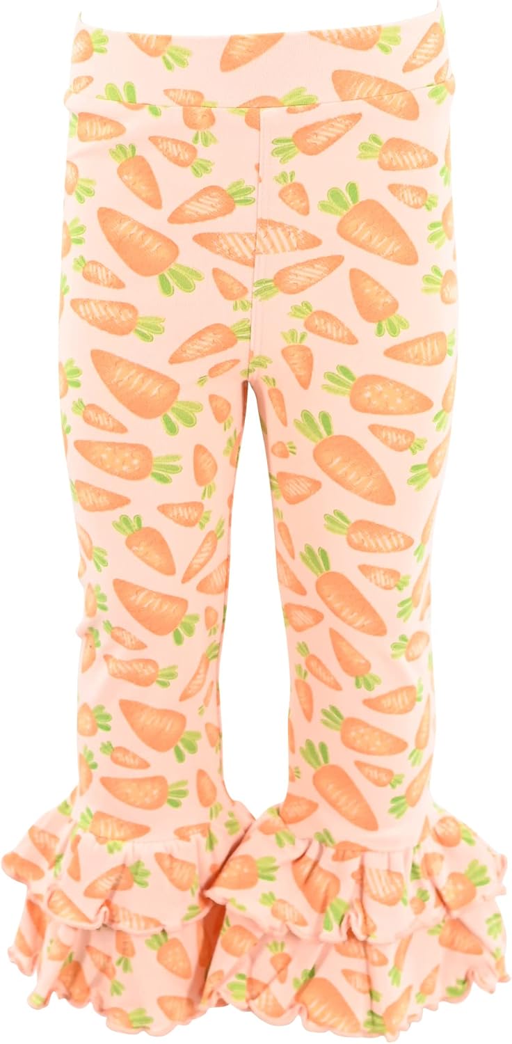 Unique Baby 2 Piece Girls Double Ruffle Leggings and Short Sleeve Shirt Clothes Set Kid and Toddler Girl Outfit - Image 8