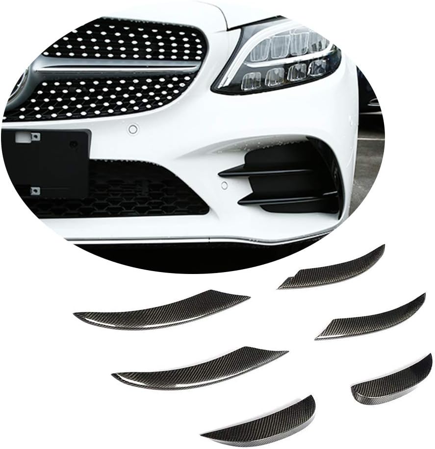 Front Bumper Vent fits Mercedes Benz C Class W206 C206 A206 C200 C300 Sport 2Door 4Door 2019UP Carbon Fiber CF Fog Lamp Grill Air Fender Scoop Spoiler Canard Winglets Splitter Cover Trims
