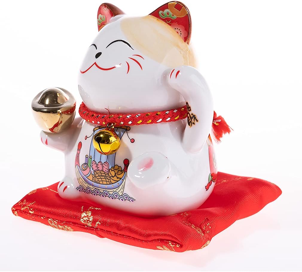 lachineuse, Maneki Neko Money Box, Bring Happiness Home, Japanese Cat Figure, Luck, Prosperity, Happiness, Porcelain - Image 5