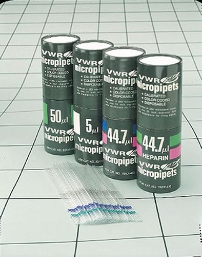 VWR 53432-706 Micropipetas desechables, capacidad de 5 l, vidrio de borosilicato, blanco (paquete de 1000)