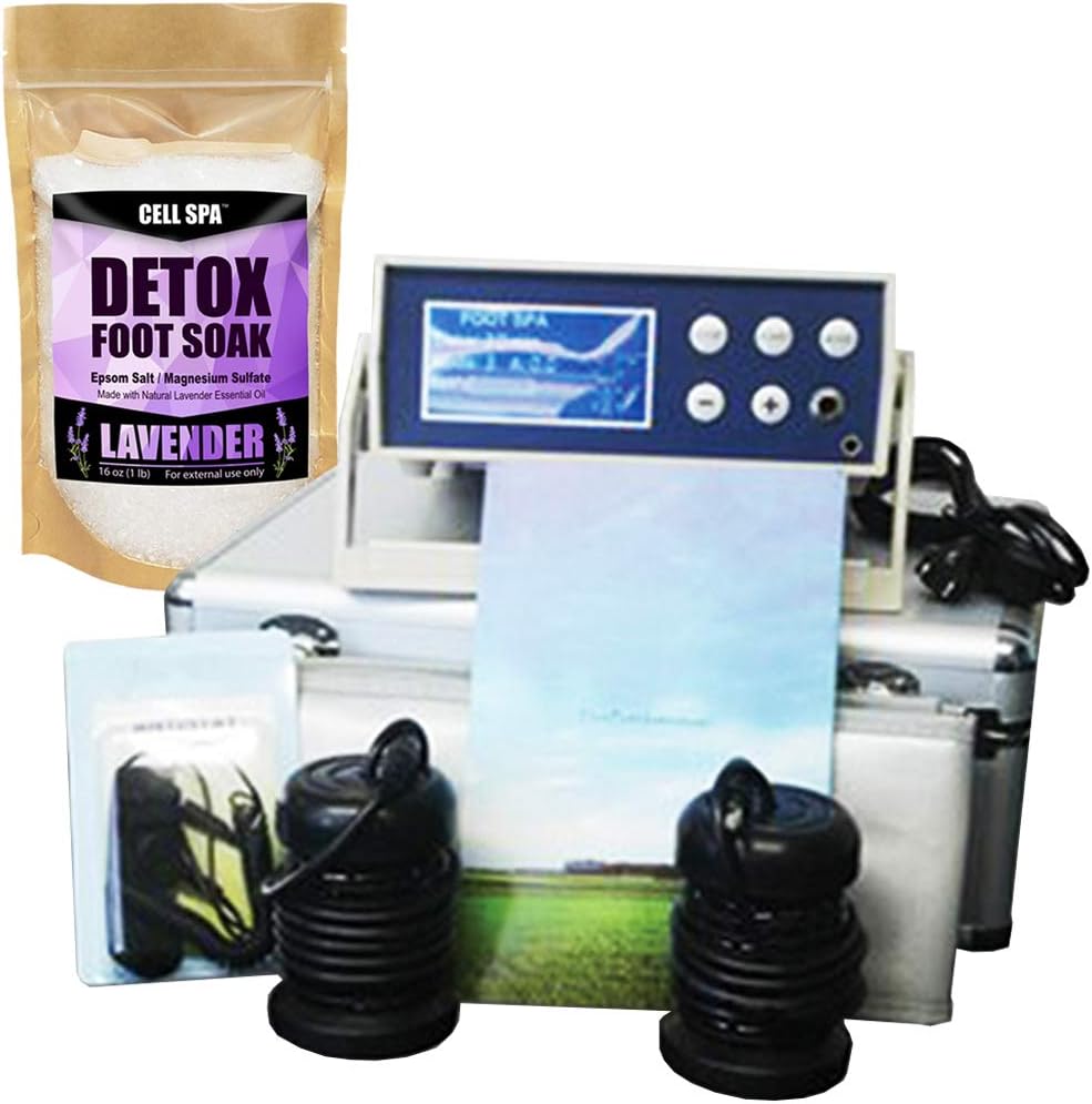 Cell Spa®, Digital LCD Display Detox Ion Ionic Aqua Foot Bath Spa Chi Cleanse Fir Belt - Twice Powerful