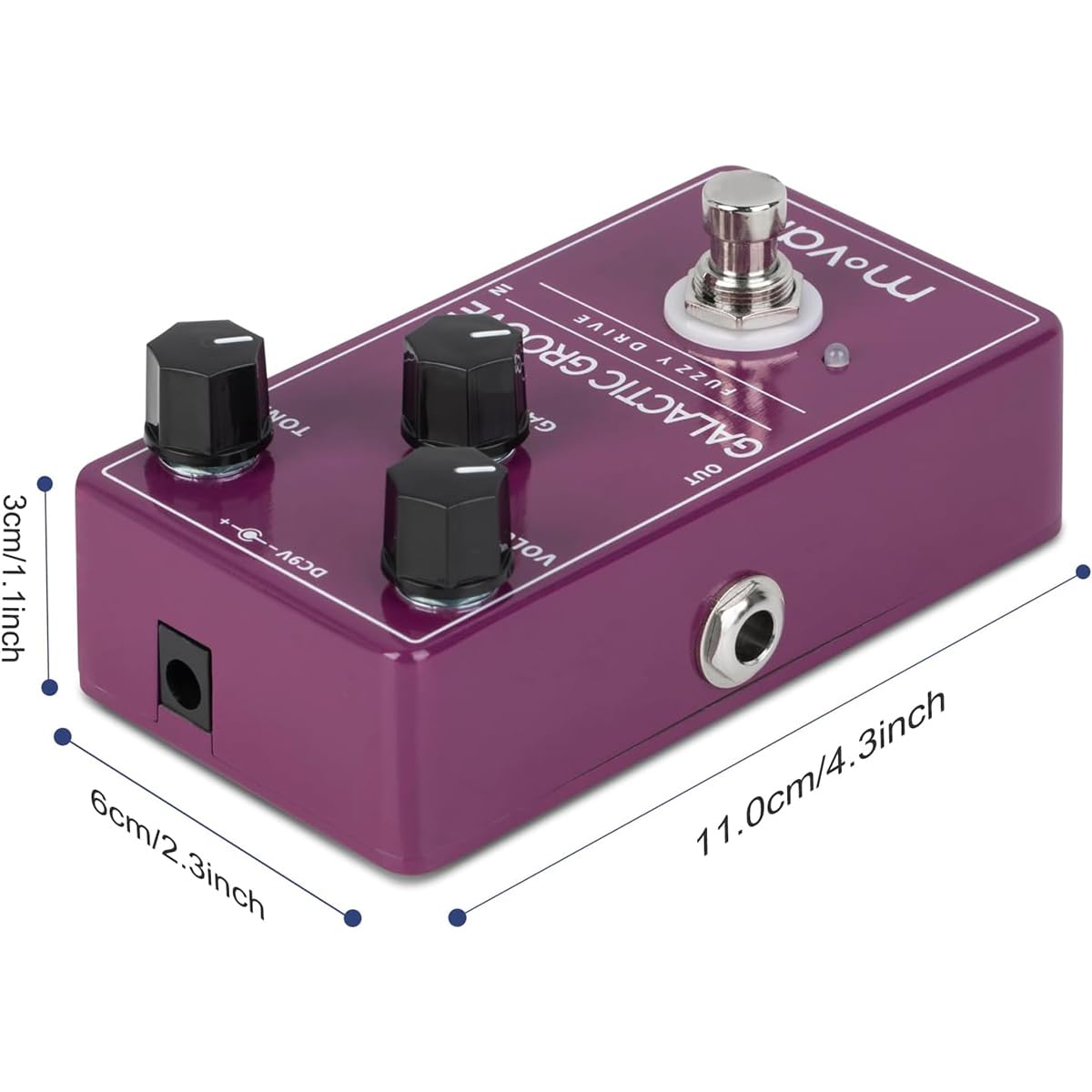 MP-102 - Galactic Groove Fuzzy Drive, pedale per chitarra Op-Amp simile al Fuzz