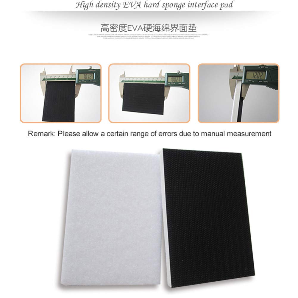 5PCS 70 * 100mm Rectángulo EVA Esponja Interfaz Almohadilla de protección Lijadora Almohadilla de respaldo Herramientas abrasivas - Gancho y bucle