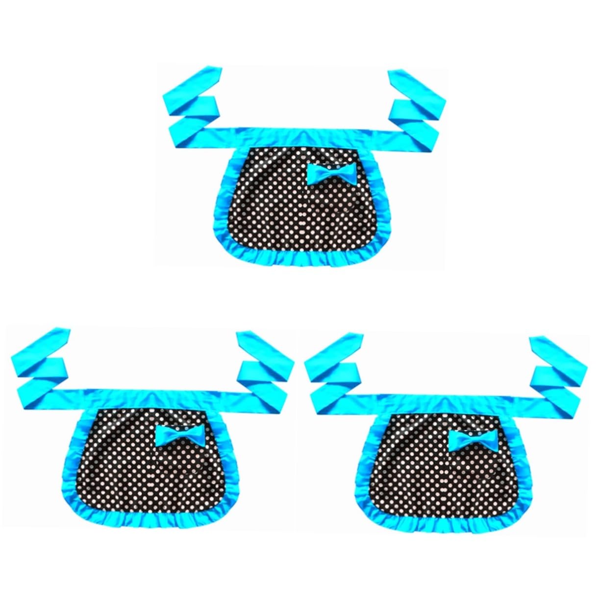 ABOOFAN 3 Pièces Femmes Demi Tablier Tablier De Cuisine Demi Pour Femmes En Coton s Pour Femmes Avec Poches Princesse s Ménage Point