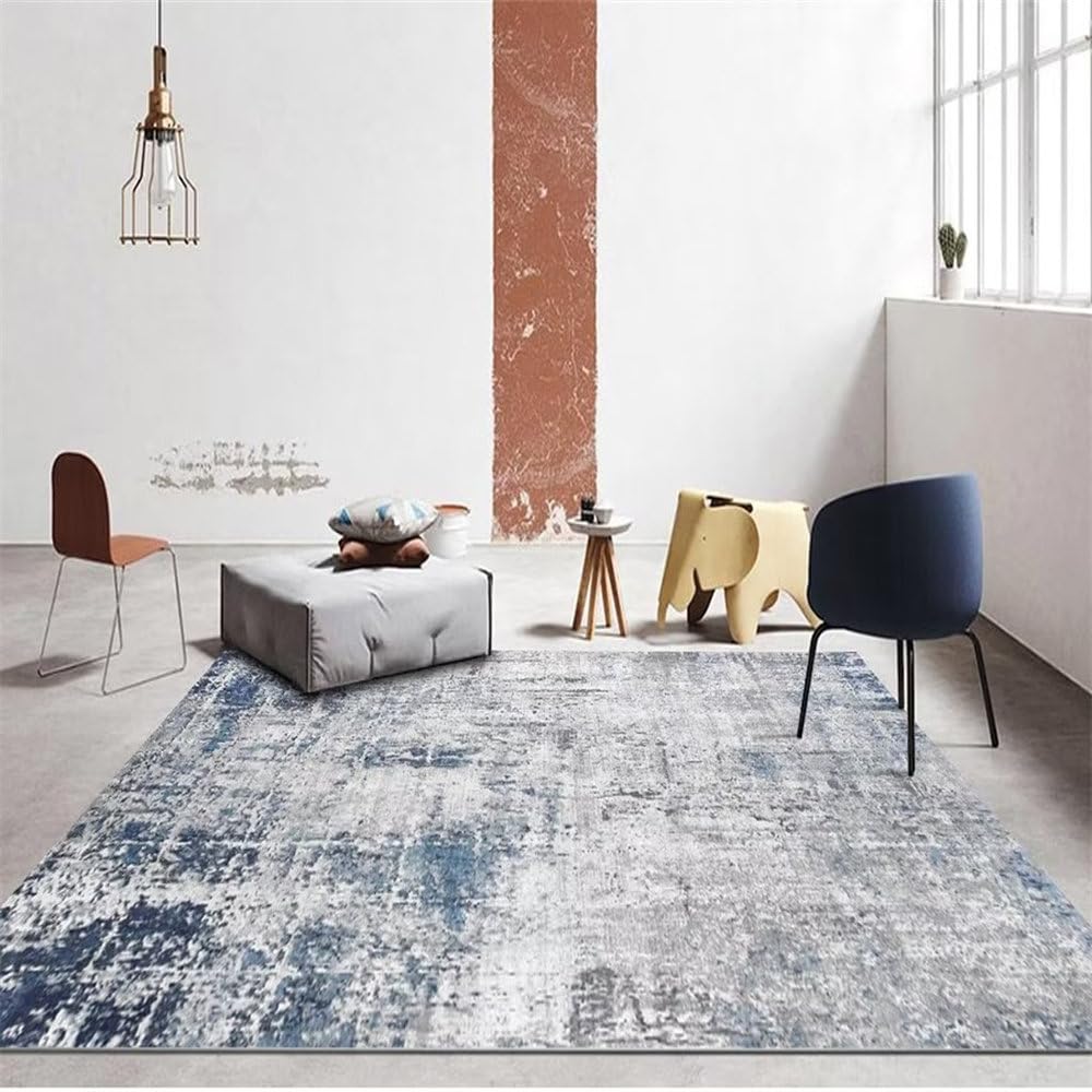 Tapis de chambre abstrait et doux pour créer un coin lecture chaleureux près du lit