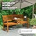 Casaria® Gartenbank Wetterfest Holz FSC®-Zertifiziert 480kg Belastbar 3-Sitzer Armlehne Rückenlehne 153x57cm Garten Balkon Holzbank Eukalyptus Braun