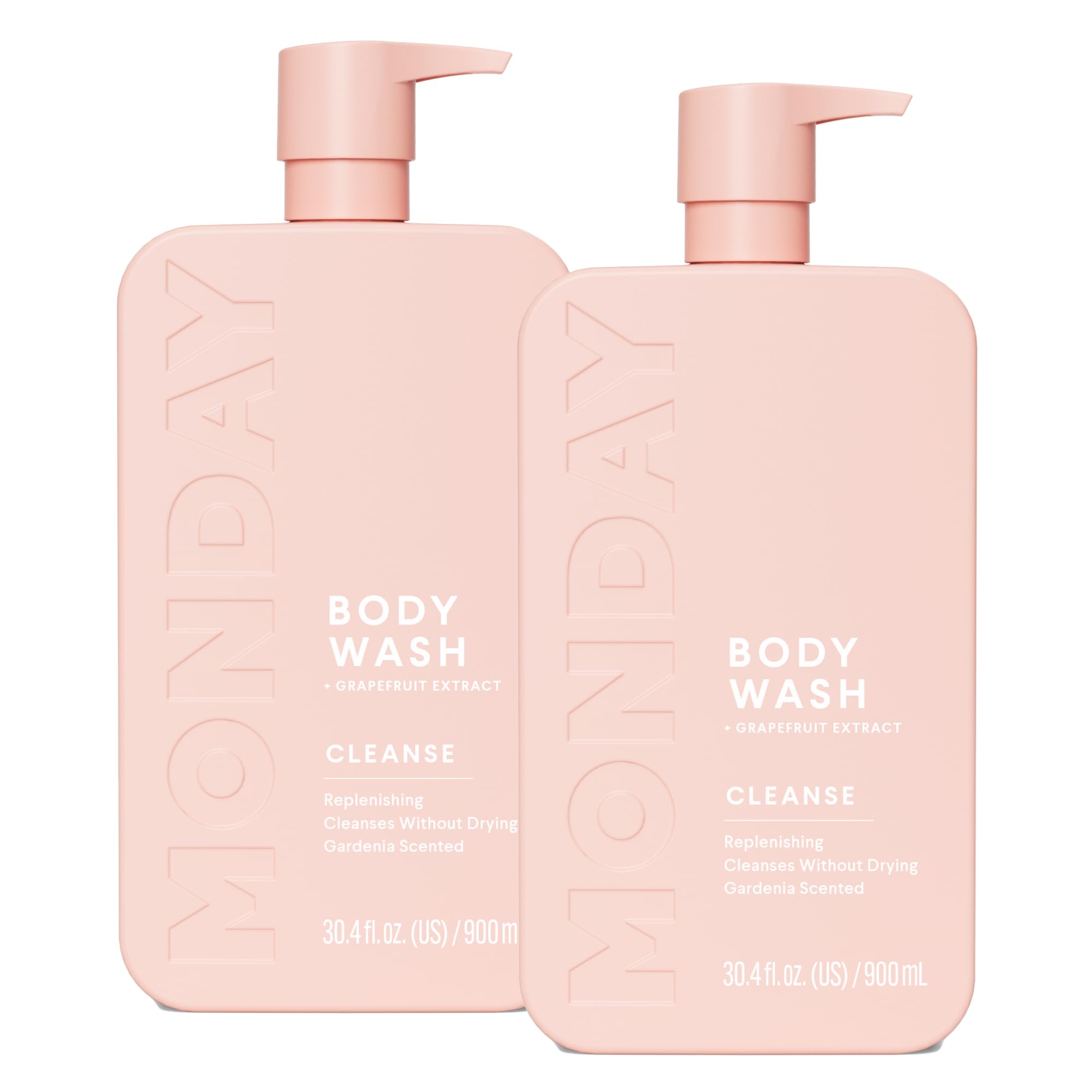 MONDAY HAIRCARE CLEANSE Body Wash with Grapefruit Extract, Hyaluronic Acid, Shea Butter, Coconut Oil for Normal to Oily/Combination Skin 900 mL (Dual
