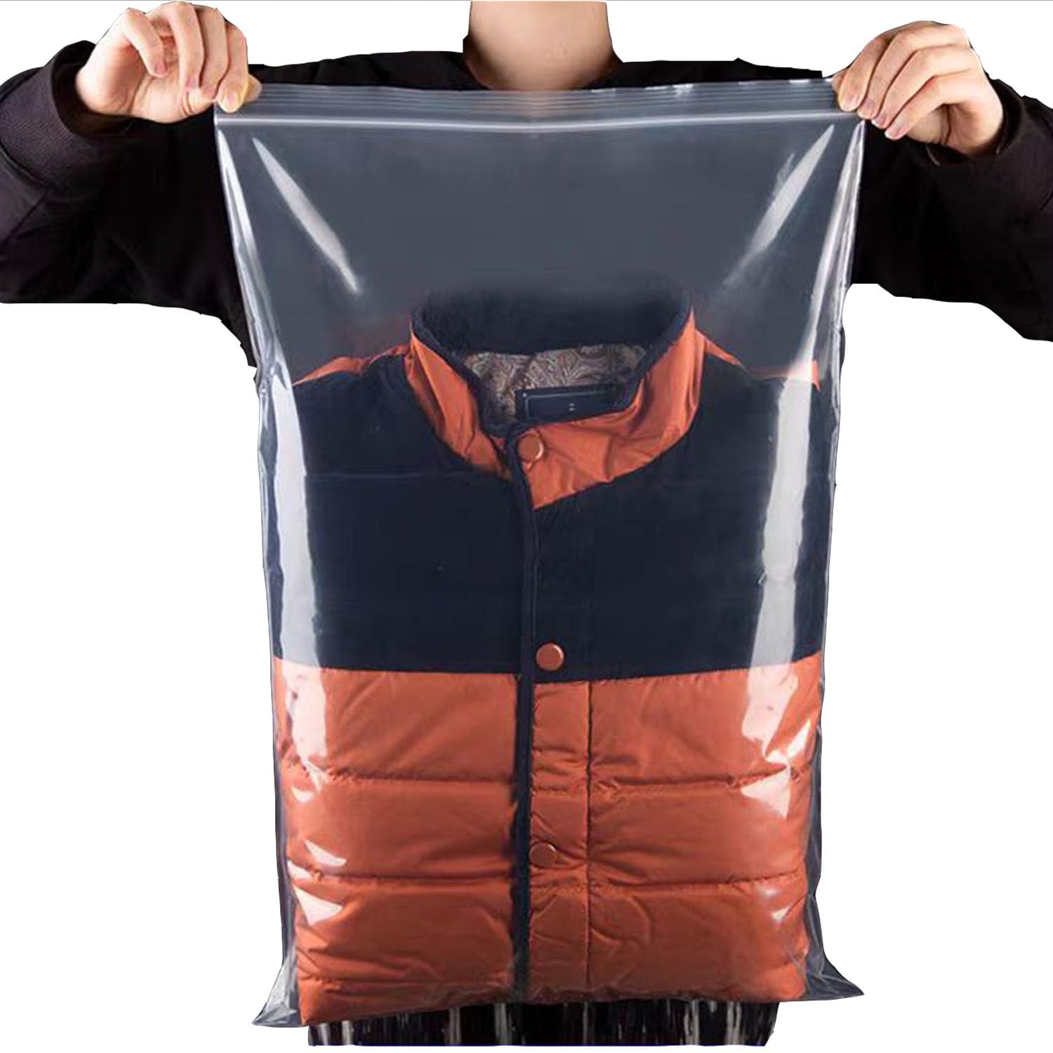 Sacs de rangement transparents zippés pour organiser le dressing familial et les valises